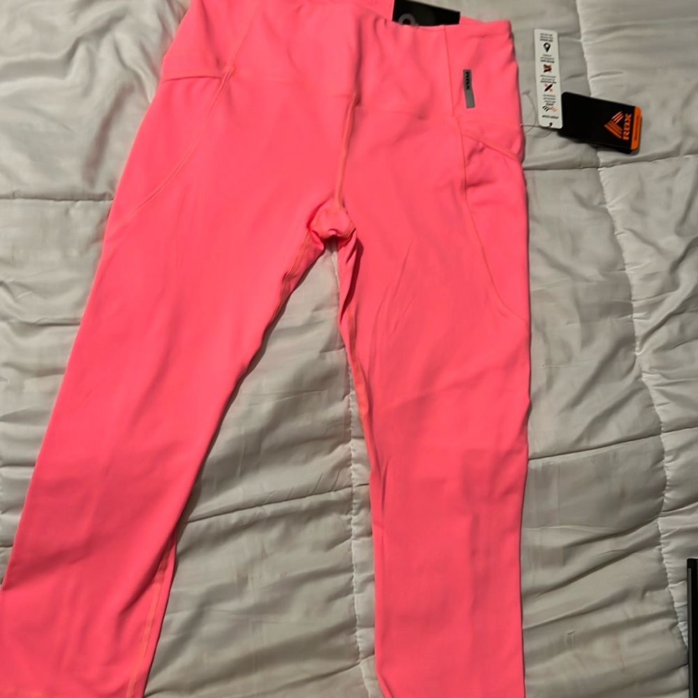 RBX Hot Pink High-Waist Performance Capris